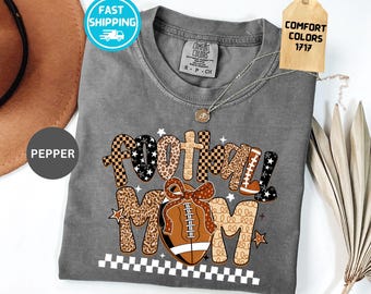 Comfort Colors® Football Mama Shirt, Game Day Sports Mom Tee