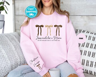 Custom Christian Mama Sweatshirt, Jesus Made Her a Mama