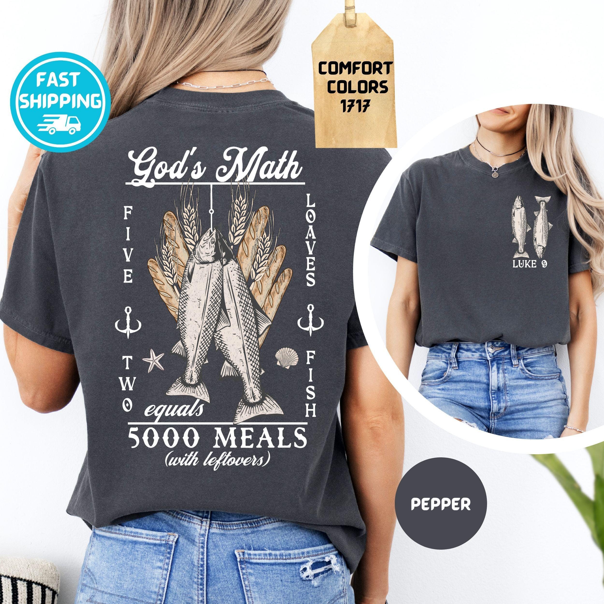 Komfortfarben Christliches T-Shirt: Jesus zieht 5000 Bibel-Vers-Shirt ein