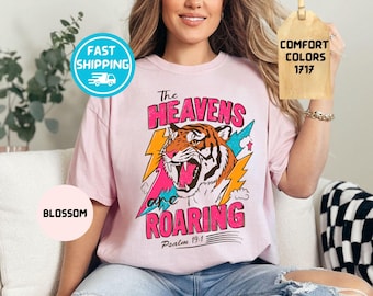 Camisa "Los cielos rugen" de Comfort Colors: camiseta cristiana bohemia