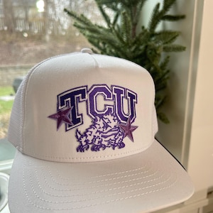 Cappello da camionista TCU Horned Frogs: cappello da football universitario personalizzato