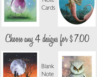 Choose any 4 Note Cards for 7.00