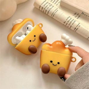 Étui AirPods Muffin Mignon / Housse Silicone Kawaii avec Bonnet de Chef / Coque Gourmande Anti-Choc / Cadeau Original pour Fan de Pâtisserie