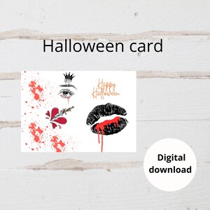 Halloween card,digital download, printable Halloween card