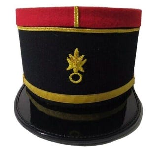 French Military Kepi, France Army Embroidery Cap, Officer Peak Hand Embroidered Hat