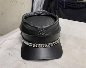 Leather Cap - American Civil War Kepi leather cap, extraordinary craftsmanship.