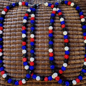High-quality rhinestone, diamond beaded necklaces and bracelets