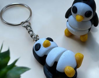 Cute Mini Penguin Fidget-Keychainable|Stocking Stuffer|Party Favor|Stress Relief Sensory Toy|Holiday Gift for Kids|Teen|Adult