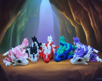 Gemstone Baby Dragon with Egg: 7-Inch Fantasy Creature