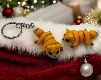 Mini Fox Fidget Toy Keychain | 3D Printed, Stress Relief