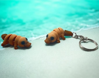 Mini Platypus Fidget Keychain | 3D Printed Stress Relief Toy