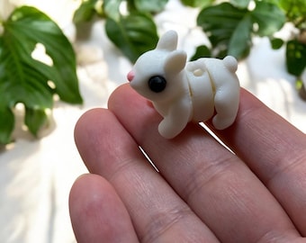 Mini Bunny Fidget Toy: Keychain Sensory Stress Relief