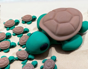 Mini Turtle Fidget Toy: Sensory Stress Relief, Keychain Option