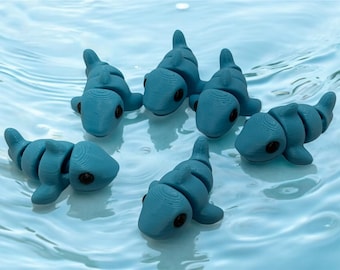Mini Shark Fidget Toy | 3D Printed Keychain