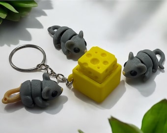 Cheese Clicker Fidget Keychain: Satisfying Sensory Toy