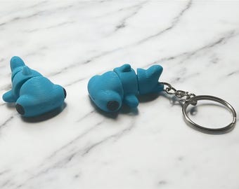 Mini Hammerhead Shark Keychain | 3D Printed Fidget Toy