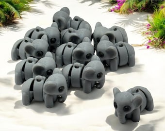 Mini Elephant Fidget Toy: Keychain Stocking Stuffer, Stress Relief