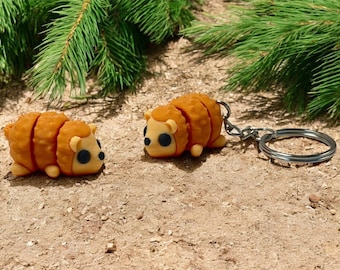 Mini Hedgehog Fidget Toy Keychain | 3D Printed Sensory Gift