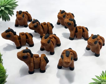 Cute Mini Horse Fidget-Keychainable|Stocking Stuffer|Party Favor|Trick or Treat|Stress Relief Sensory Toy|Holiday Gift for Kids|Teen|Adult