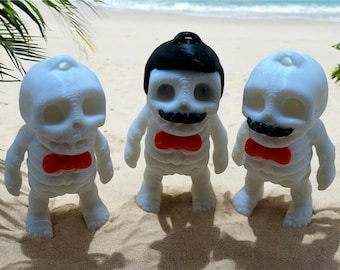Articulated Skeleton Fidget Toy: Halloween Stress Relief, Keychain Option