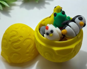 Pocket Pals Mystery Egg – Mini Animal Fidget Toys | Kawaii Sensory Surprise | Birthday Party Favors | Collectible Gift for Kids & Teens