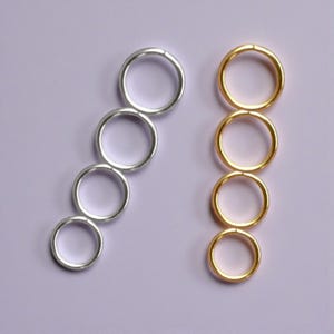 Surgical Steel Hinged Clicker Nose Ring-20G Septum Clicker-Cartilage Conch Helix Piercing Ring-Hypoallergenic Hinged Segment Jewelry 6–12mm