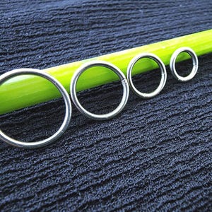 16G 18G20G Silver Seamless Cartilage Earring/Nose Ring/Septum Ring/Hoop Earring/Tragus Hoop/Daith Hoop/Helix Hoop/Hinged septum /Hinged Hoop
