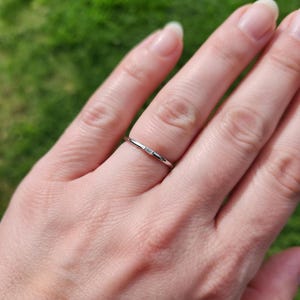 Gold Minimalist Stacking Ring| Dainty 1.5mm Gold CZ Ring| Thin Gold Over Sterling Silver Band | Dainty Ring| Minimalist Jewelry Gift for Her