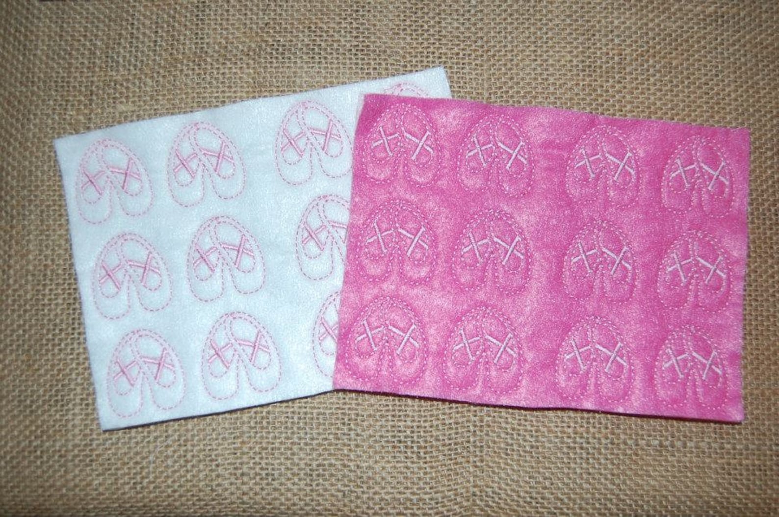 ballet slippers ballerina shoes embroidered feltie sheet