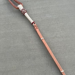 RAWHIDE HORSE QUIRT. SADDLE HORSE CUARTA CHARRA. CHICOTE DE CUERO. CHARRERIA