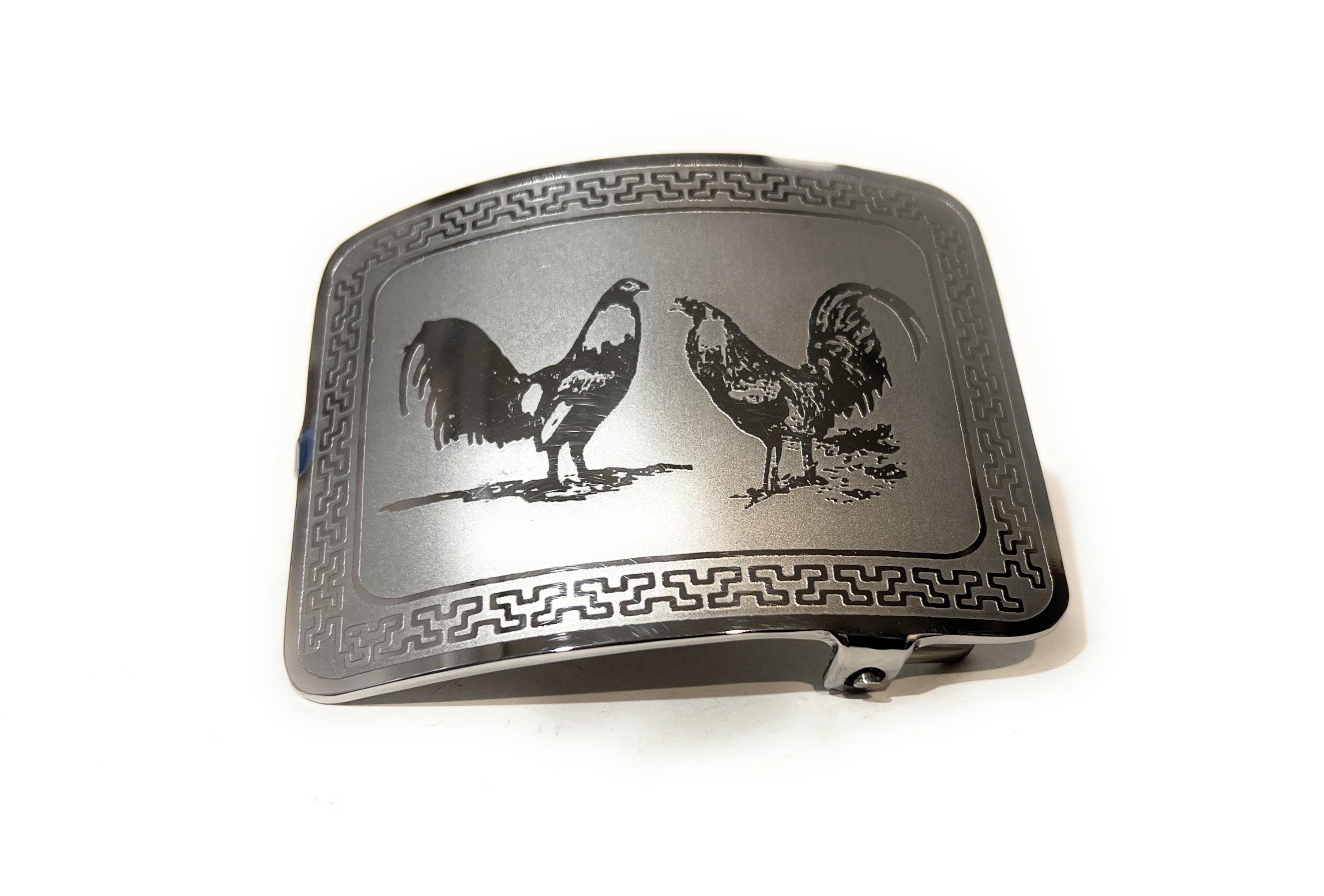 Vintage Mexican Sterling Silver Fighting Roosters Belt  display picture 1