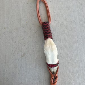 Blue Cuarta Charra Braided Chomite Leather Quirt