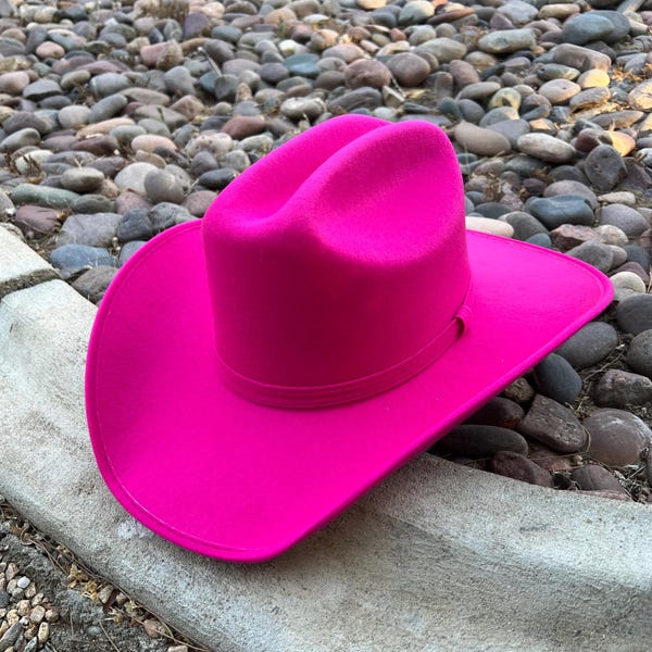 Pink Cowboy Hat - Etsy