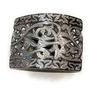 Hand Crafted Western Belt Buckle, Rectangular shape Cowboy Rodeo Stainless Steel Belt Buckle, Hebilla Vaquera