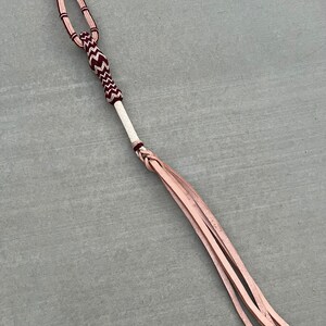 Charro Red Braided Leather Quirt Cuarta Charra