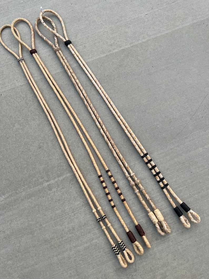 Rawhide Hand Braided Horse Reins, Western Saddle Horse Reins, Charro