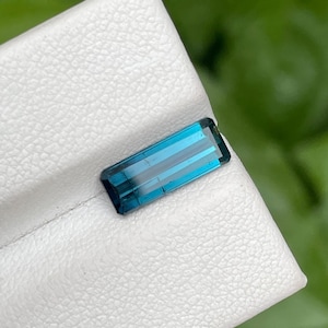 Ink Blue Tourmaline 2.05cts Faceted Emerald Cut