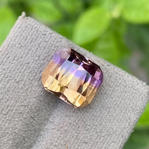 Natural Bolivian Ametrine 6.20cts Faceted Cushion Cut