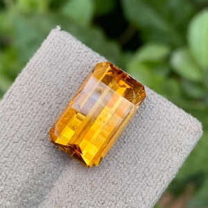 Faceted Pixel Cut Honey Citrine 11.55 Carats Natural