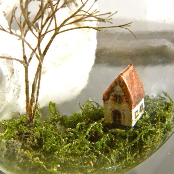 Cottage Under Glass  Ornament  Benefitting  Habitat for Humanity