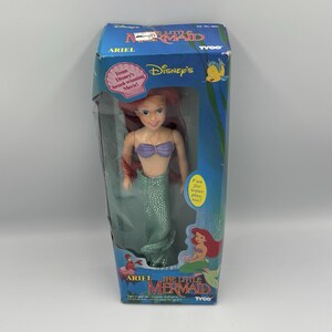Vintage Ariel Little Mermaid Disney 1991 New sealed in box Tyco Doll Damaged Box image 2
