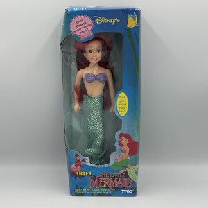 Vintage Ariel Little Mermaid Disney 1991 New sealed in box Tyco Doll Damaged Box image 16