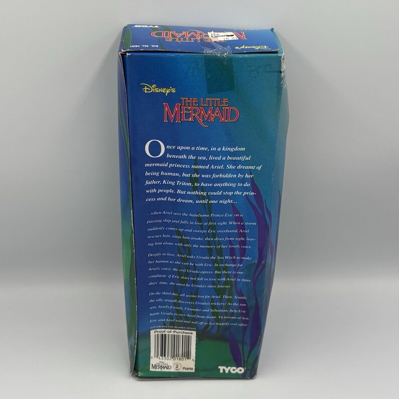 Vintage Ariel Little Mermaid Disney 1991 New sealed in box Tyco Doll Damaged Box image 12