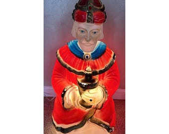 VTG Empire 25" Christmas Nativity Sitting Red King Wise Man Magi Blow Mold