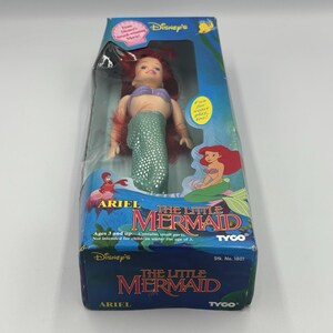 Vintage Ariel Little Mermaid Disney 1991 New sealed in box Tyco Doll Damaged Box image 10