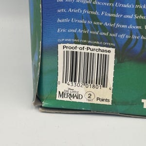 Vintage Ariel Little Mermaid Disney 1991 New sealed in box Tyco Doll Damaged Box image 14