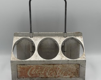 ヴィンテージ コカ・コーラ アルミ製 6本入りボトルキャリア - 1950年代