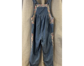 Salopette premaman in denim con stampa floreale Vintage Rebel, taglia 12