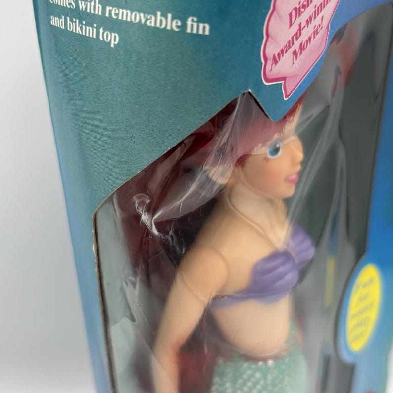 Vintage Ariel Little Mermaid Disney 1991 New sealed in box Tyco Doll Damaged Box image 6