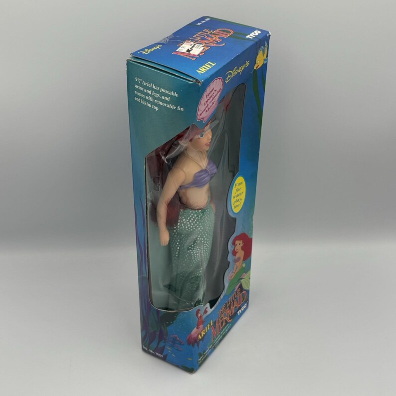 Vintage Ariel Little Mermaid Disney 1991 New sealed in box Tyco Doll Damaged Box image 4